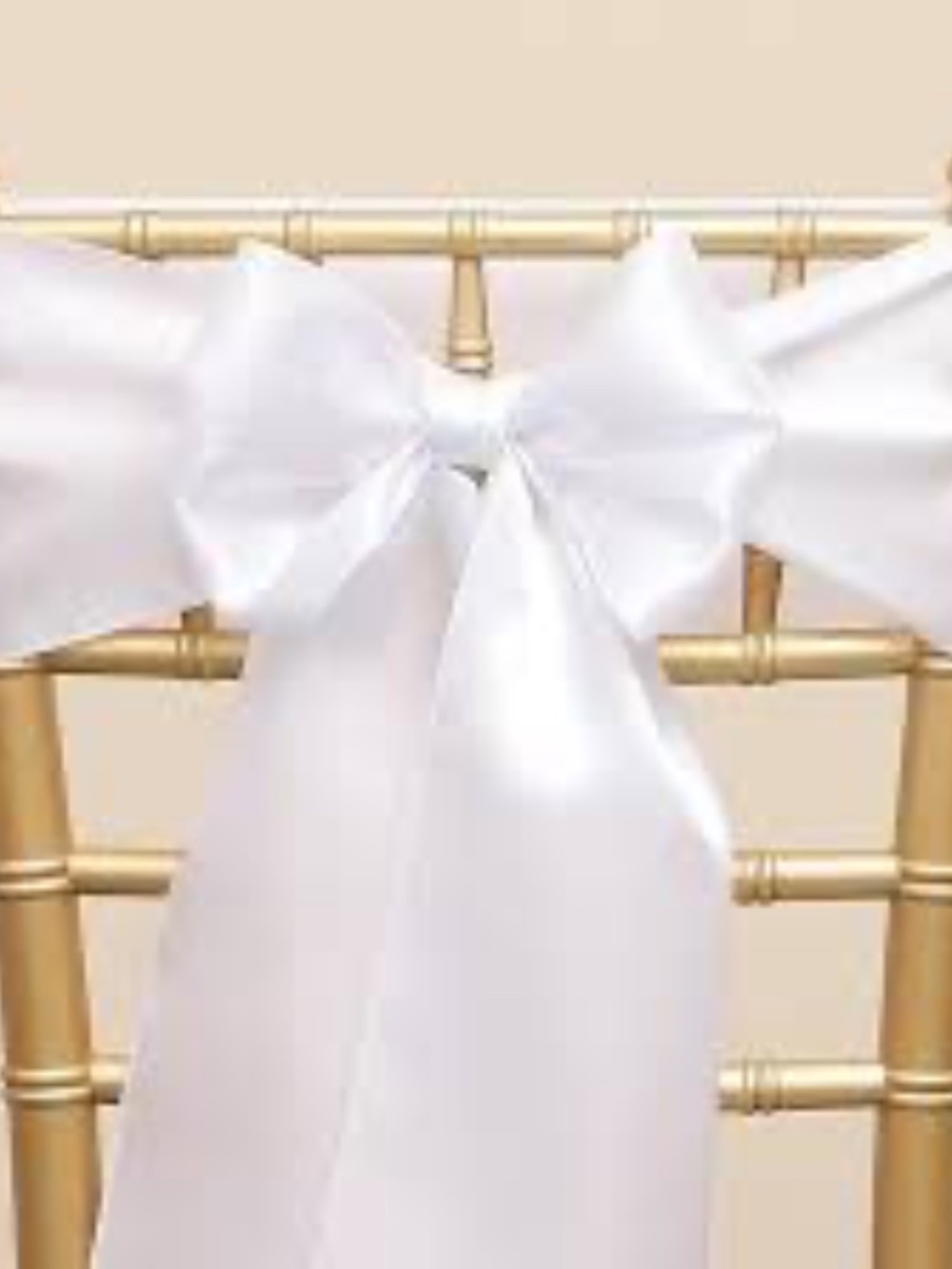 30 Pieces White Satin Chair Sashes Wedding Evening Parties Decor